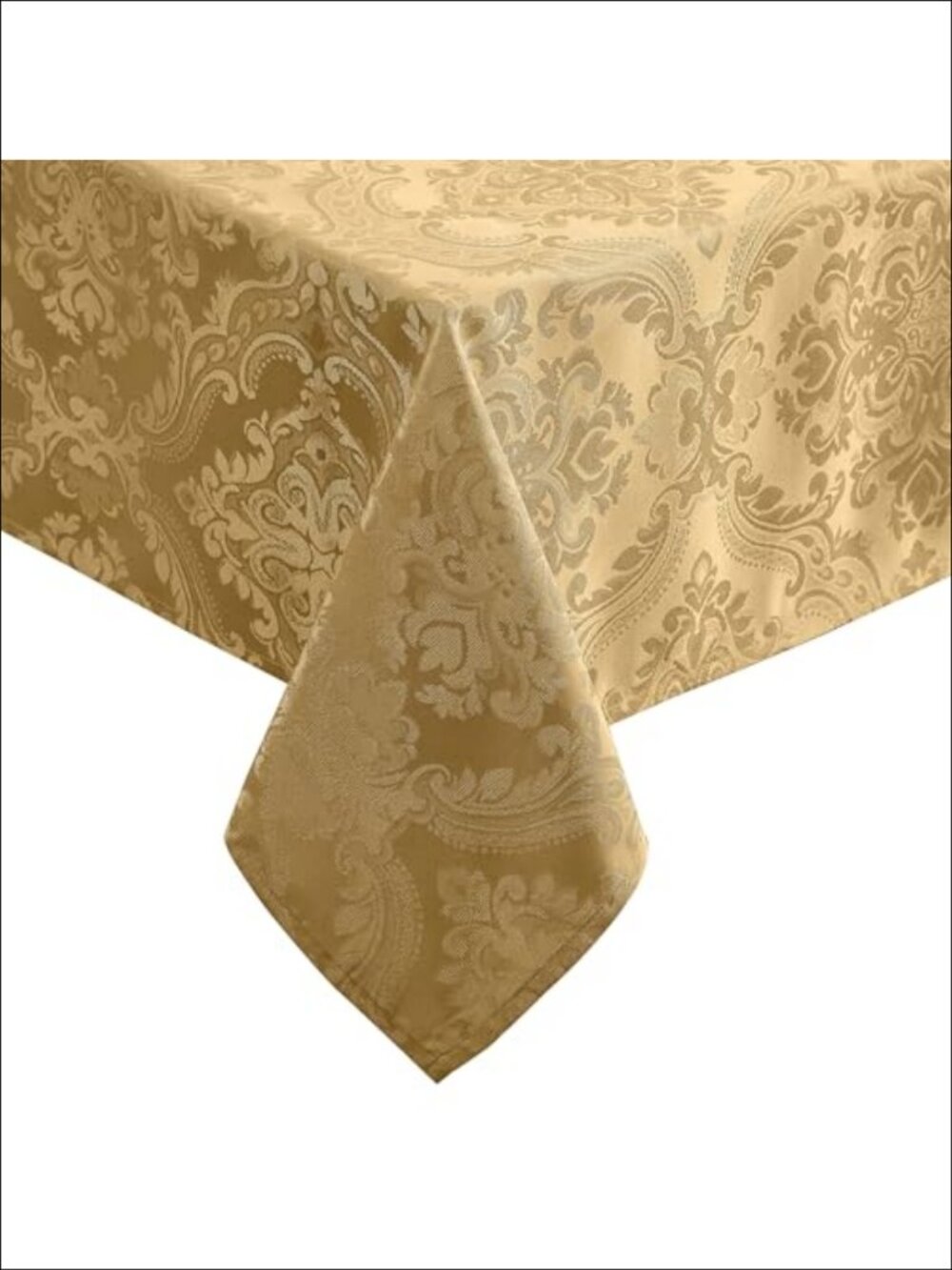 Damask Tablecloth 60x102 Woven Polyester Stain Water Resistant Rectangular